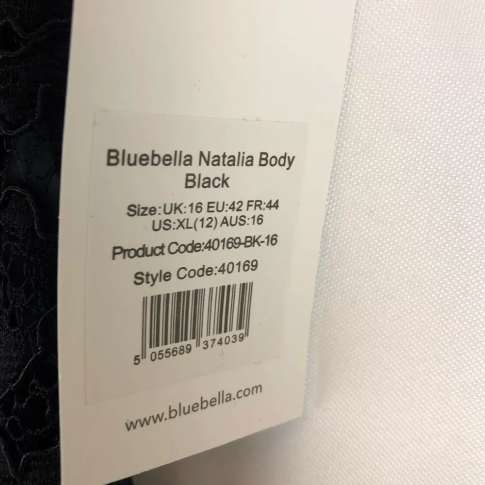Bluebella Women’s Natalia Black Lace Bodysuit Size 12, Sheer - Picture 3 of 3